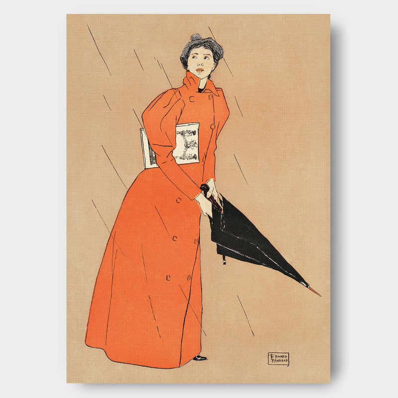 Rain Coat by Edward Penfield