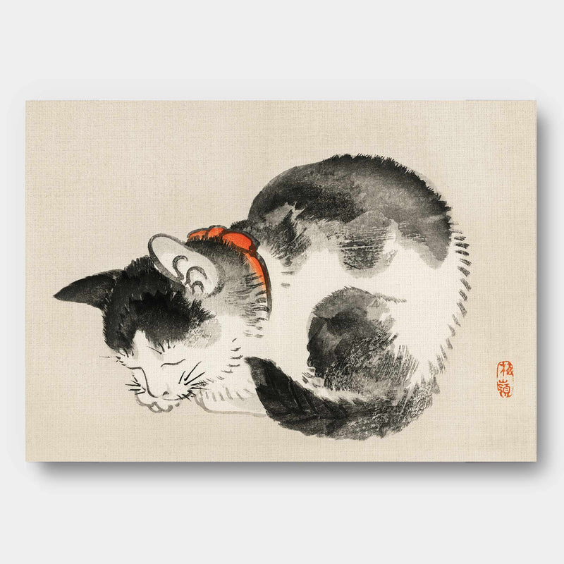 Sleeping Cat by Kōno Bairei